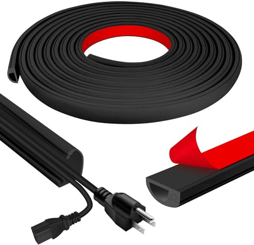 Flexibler Kabelkanal Selbstklebend 6m Kabelbrücke für Böden, Decken, Wände, Fliesen Boden