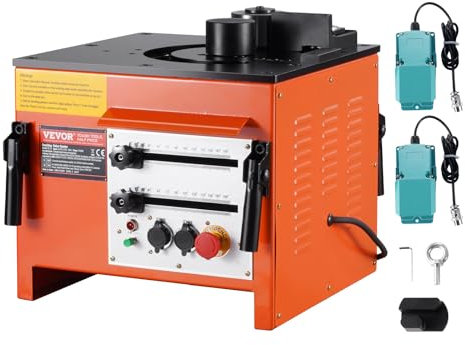 VEVOR Piegatrice Barre Elettrica 1700W Piegatrice Idraulica per Barre Carichi Pesanti Angolo di Piegatura 0°-180° 4-25mm con Accessori, Piegabarre Alta Potenza per Barre d'Acciaio Barre d'Armatura