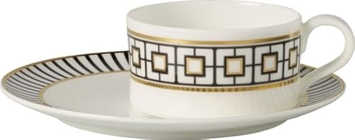 Villeroy & Boch Signature Metrochic Lot de 2 tasses à thé avec soucoupe
