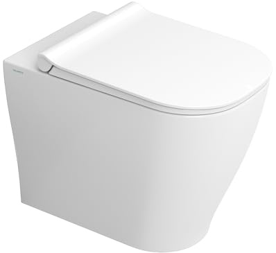 WC Filo Muro Traslato Rimless Senza Brida In Ceramica Bianco Lucida Linea Mirto L 36 x P 55 x H 41 Cm