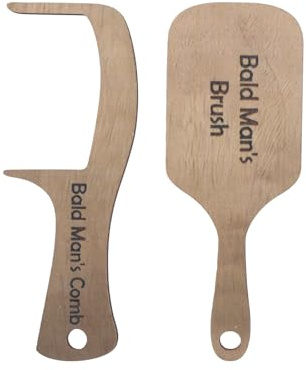 Peignes en Bois pour Homme Chauve - Brosse et Outil Toilettage Amusant - Cadeau Original
