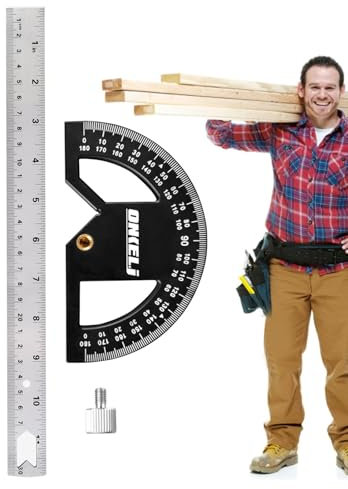 Angle Protractor - Measuring Angle Gauge,Multi-Function Construction Tools for Carpenter Enthusiast and Professionals