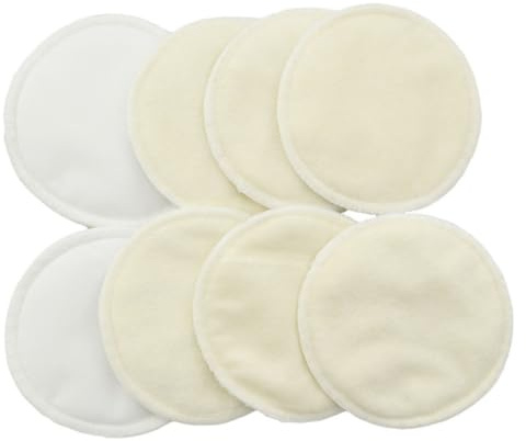 Vaguelly Coppette Assorbilatte Lavabili in Bambù 8 Pezzi, Riutilizzabili, Impermeabili Tpu e Microfibra, Morbide e Antigoccia per Mamme in Allattamento