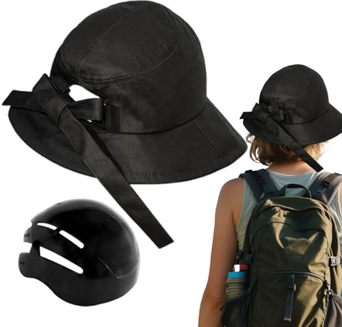 Casque de Cyclisme pour Femme Adulte, Casque de Cyclisme pour Femme, Casque de vélo pour Adulte, Tendance, Amovible, réglable, Coupe-Vent, Unisexe, Large Bord pour la pêche Sportive en Plein air