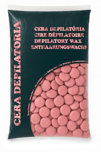 SELAS Cera Depilatoria a Caldo 1200g | Mini Dischi e Perle di Cera Dura con Olio di Rosa Canina | Ceras Professionale Senza Strisce per Viso, Corpo e Zone Sensibili | Ceras Depilatoria Pelli Delicate