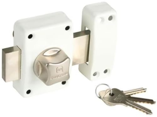 Verrou Bricard Alpha à Bouton, Cylindre 45 mm, Diamètre 22 mm, Blanc