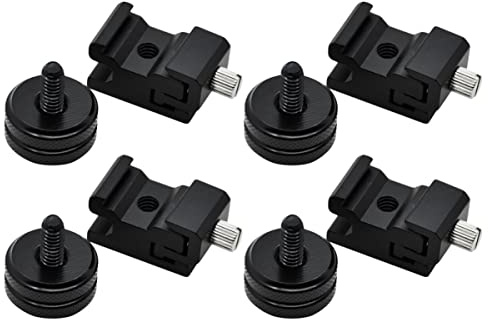Holibanna Blitzschuh Montageadapter 8 Stück für DSLR Kamera Verstellbar aus Langlebigem Material mit Kaltschuh Adapter für Mikrofone und Monitore Kompakt und Vielseitig Einsetzbar