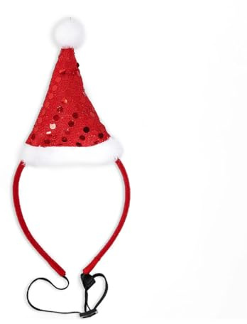 Verstellbares Weihnachts-Haustier-Stirnband, Weihnachtsmannmützen-Design für Fotoshootings