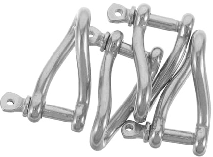 HOLIDYOYO Grillo di Ancoraggio a Gancio di Sollevamento in Acciaio Inossidabile Marino 5 MM Perno a Vite Set da 4 Pezzi Grillo Girevole per Impieghi Gravosi per Barche e Attrezzature