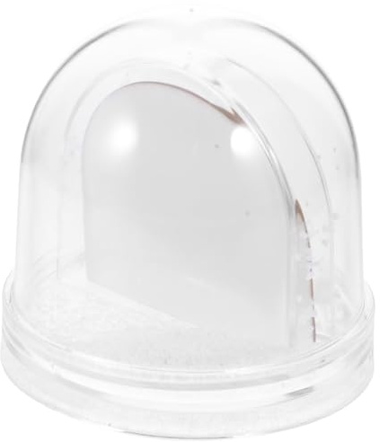 JHKNNK Kit Globo di Neve Fotografico Fai da Te con Base Trasparente, Sfera di Neve in Plastica, Cornice Portafoto Natalizia per Decorazioni Casa e Regali Colore Casuale