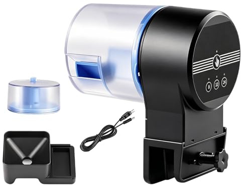 Fiskmatare automatisk automat, med timer smart uppladdningsbar | akvarium semester fisk matautomat, för kontor lägenhet resor semester damm