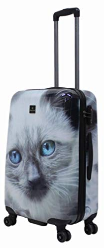 SAXOLINE Koffer Trolley Katze Hartschalenkoffer Katzenkoffer Gr.M 67 cm