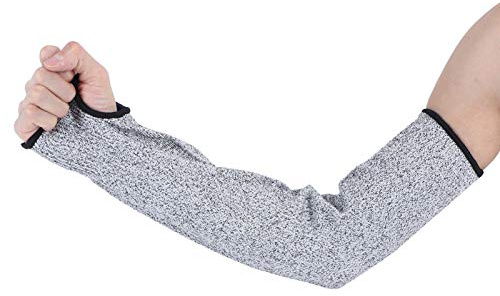 1 Par 45 Cm Armskyddshylsa, 5 Skyddsklass Skärbeständigt Säkerhetsarmskydd, Utmärkt Slitstyrka och Skärmotstånd, för Trädgårdsarbete, Skärskydd, Matservering, Träsnideri, Agric