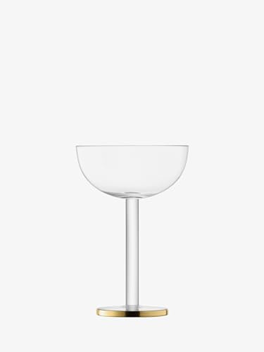 LSA Luca Coupe Glass 200ml Gold | Set of 2 | Mouthblown & Handmade Glass | LC04