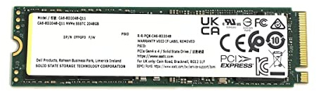 SSSTC SSD 2TB CA6 M.2 2280 NVMe PCIe 4.0 Gen4 x4 CA6-8D2048-Q11 YFGP3 0YFGP3 Unidad de estado sólido para Dell HP Lenovo NUC Laptop Desktop PS5 Console