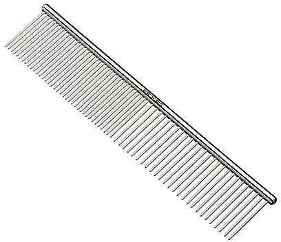 Andis 68550 Stainless-Steel Comb for Knots, Mats & Loose Hair Removal - Effective Dematting Tool, Comfortable, Lightweight, Portable & Safe for Dogs, Cats & Pets – Silver, 7-1/2-Inch