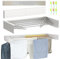 JANDTEK Tendedero Pared Plegable y Extensible 100 cm – Blanco | Tendederos Plegables de Pared Interior o Exterior – Soporta 30 kg + 24 Pinzas – Montaje con Tornillos Incluidos