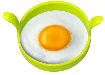 Stampo in silicone per uova, stampo rotondo in silicone per omelette, pancake, pancake, strumento da cucina, anello per frittata a doppia orecchio, per muffin e uova