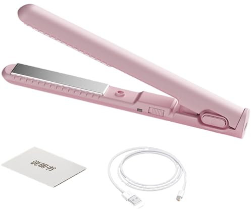 Lisseur Cheveux Sans Fil, 2 En 1 Fer À Lisser Et À Boucler Sans Fil, minii Lisseur De Voyage Avec Câble De Chargement USB Pour Pelo Court Y Largo, Les Voyages