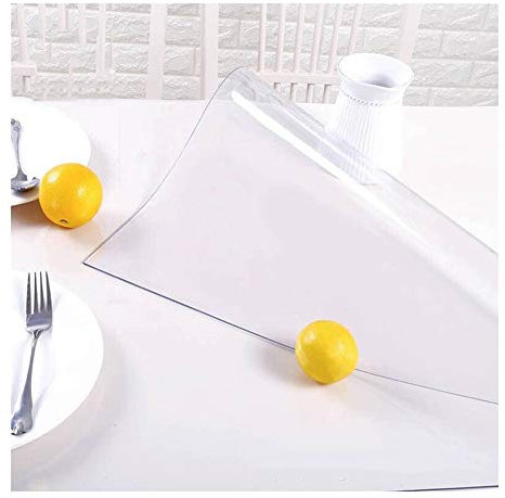 MINGX Frosted Pad da Tavolo PVC Sottopiatto Protezione Pavimento Tappeto Plastica Traslucido Tovaglie Impermeabile Resistente All'abrasione Cucina Sala da Pranzo, Personalizzabile (1.6mm,100X150CM)