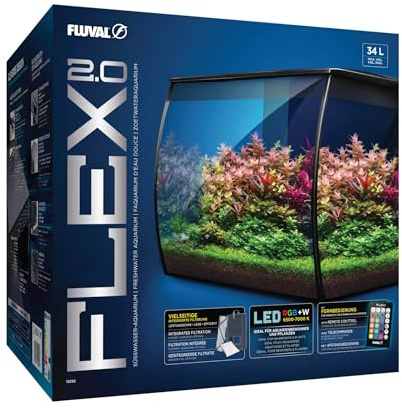 Fluval Flex 2.0 Black Aquarium Kit 34 L