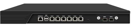 1U Firewall Appliance 10GB, PFSense, OPNsense, Untangle, VPN, Network Rackmount, I7 9700, RJ16, 6 x 2.5GbE I225-V, 2 x SFP+ 82599ES 10 Gigabit, 4G RAM, 32G SSD