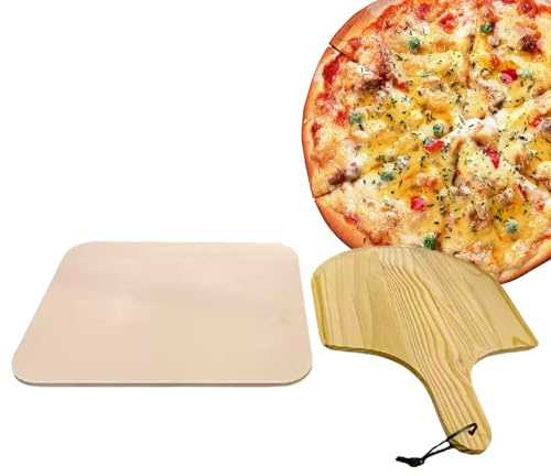Piedra para pizza para parrilla - Bandeja de hornear cuadrada antiadherente | Herramienta de cocción resistente al calor para hacer pizza, galletas, comida barbacoa, horno extado