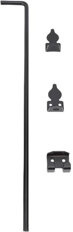 CHICIRIS Heavy Duty Cane, Steel Gate Drop Rod with Ground Lock Design, Efficient Locking System for Wooden Fence and Door Security