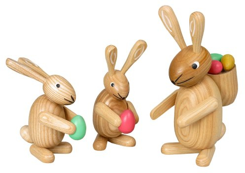 Osterhasengruppe Höhe 18cm Seiffen Weihnachten Ostern Osterhase Erzgebirge NEU