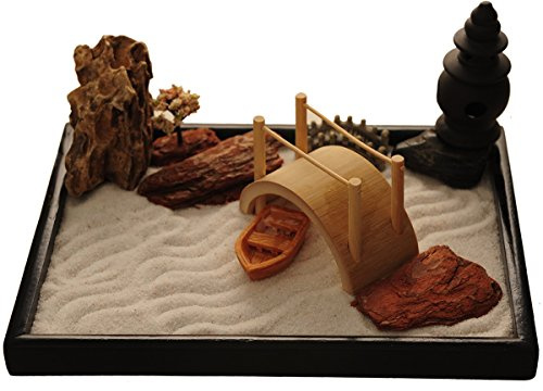 Jardin zen Icnbuys avec lot d'accessoires et outils pour réaliser votre propre jardin, Métal, K