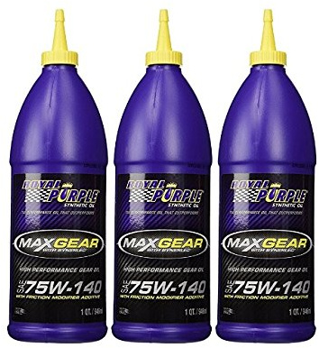 Royal Purple 01301 Max-Gear Synthetic Gear Lube Oil 75W-140 Pack of 3 Quarts by Royal Purple