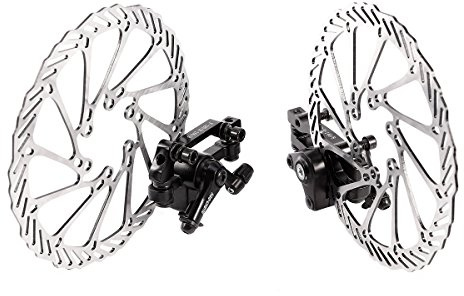 LIOOBO 1 Paar Mechanische Fahrrad Scheibenbremse Vorne Hinten Bremsscheiben Kit für Mountainbike