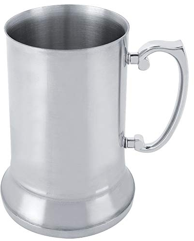 Leinggg Chope à bière - Chope en acier inoxydable avec manche pour outil de barre à bière au cocktail de bière (580 ml)