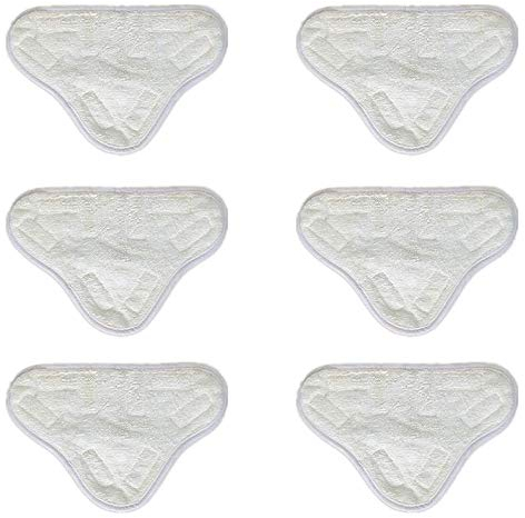 MEETOZ 6pcs Microfibre Steam Mops Cleaning Pads Replacement Steam Mop Compatible for H2O X5 H20 Washable