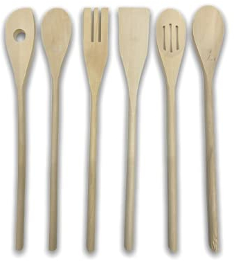 Utensilios de cocina,juego de 6 cucharas de madera,6 piezas accesorios de cocina resistentes al calor