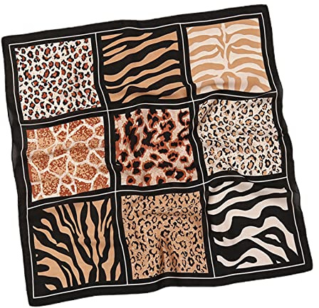 FAIRYGATE Kopftuch Damen Seidenschals Bandana Elegante Schals & Tücher für Fraue Frauen Satin Tuch Quadrat Seiden Halstuch Seide Gefühl Haar Schal Mode Seidentuch 70 x 70 cm 93016