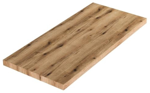 Kiamami Valentina - Piano per lavabo bagno d'arredo 100cm rovere naturale effetto legno