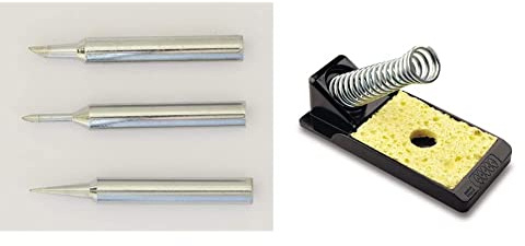 Antex MMF00J0 XS Assorted bit Pack 51, 53 and 55 (Pack of 3) & Soldering Iron Stand - ST4 Bench Stand by