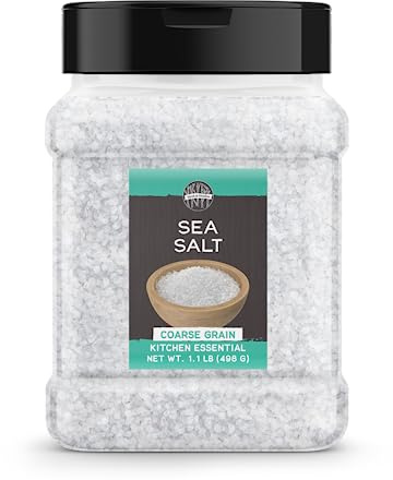 Birch & Meadow Coarse Grain Sea Salt, 1.1 lb, Kitchen Essential, Cooking & More