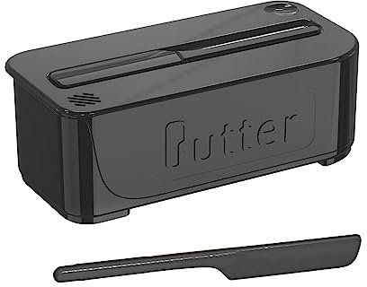 Worparsen Boîte de rangement à beurre incassable avec couvercle transparent - Rangement pratique du beurre - Coupe facile - Fournitures de cuisine sans BPA - Porte-beurre à long manche - Noir A
