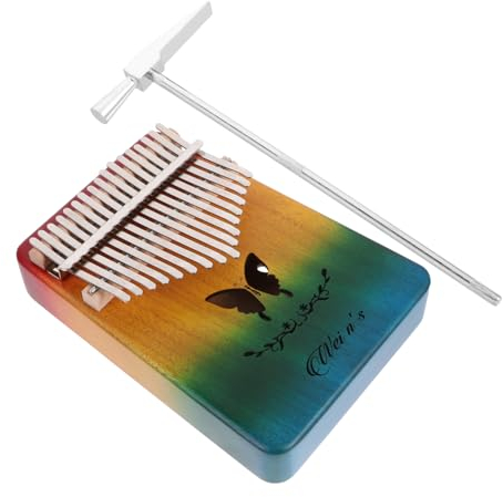 Amosfun Mini Daumenklavier Holz Fingerklavier Kleines Musikinstrument Für Anfänger Und Junge Mädchen Als Reiseinstrument Oder Dekoration Zuhause Oder Büro