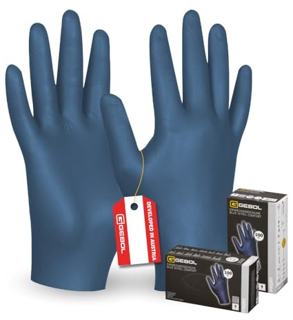 Gebol Blue Nitril Comfort Arbeitshandschuhe, Gr. 9/L, Nitril-beschichtet | Für Werkstatt, Montage & KFZ, sicherer Halt bei jedem Griff, feines Tastgefühl, angenehme Passform