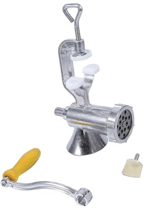 Yctze Hand Operated Manual Meat Grinder, Aluminium Alloy Sausage Mincer for Home Kitchen, Table Top Mincing Machine, Stainless Steel Small Food Grinder Tool