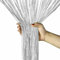 String Curtain Panels Door Fly Screen Room Divider Net Hanging Glitter Curtains,Decorative Tassel Ribbon Strip Silver Screen for Living room,Bedroom,Party Events (White, 39 x 79)