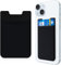 inaepeak 2 Stück Kartenhalter für Handy mit 3M Selbstklebend, Kartenhalter Stick On Wallet Sleeve, RFID Card ID Credit Card ATM Card Holder for Smart Phones, Black, Schwarz, 2er-Pack, Modern