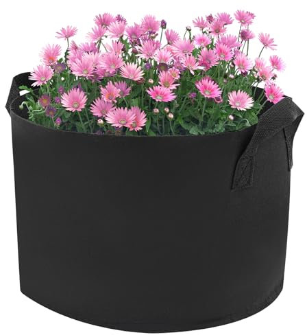 Susoso 6 Stück 60L Pflanzentaschen, 50x30cm Pflanzsack mit Praktische Griffe Wachsende Tasche aus Vliesstoff Umweltfreundlich für den Anbau von Gemüse Schwarz