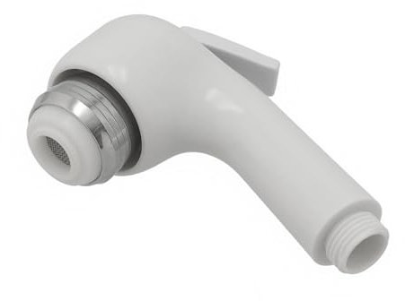 wellenshop Duschkopf Handbrause 1-strahlig (Jet) & Start-Stopp-Funktion, Brausekopf mit 1/2 Zoll Anschluss, weiß, Duschbrause für Boot Wohnmobil Wohnwagen Camper Garten...