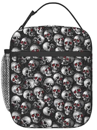 KWQDOZF Bolsa de almuerzo con elementos de Halloween, lonchera reutilizable, caja portátil a prueba de fugas para mujeres y hombres