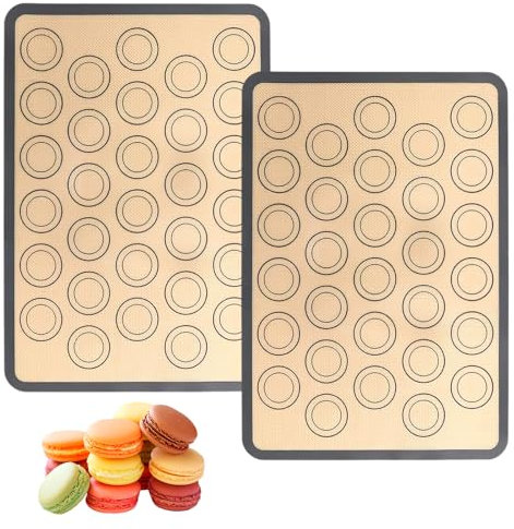 2 Pezzi Tappetini Forati per Forno Silicone,42×29.5cm Antiaderente Tappetino da Forno Macaron,Tappetino Silicone Forno,Stuoia Pasticceria Riutilizzabile,Tappetino Siliconeper Macarons,Pizza,Barbecue