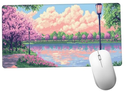 Rosa Alfombrilla Ratón 1400x600x3mm Alfombrilla Raton XXL con Base de Goma Antideslizante, Accesorios Gaming Paisaje, Ordenador Gamer Regalos, Mouse Pad Gaming Mejora La Precisión Y La Velocida Y1070